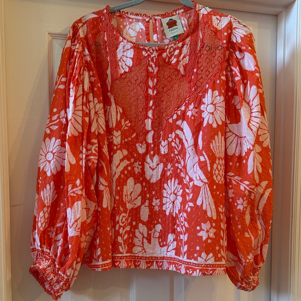 FARM Rio Cotton along Sleeves Shirt - Picture 1 of 3